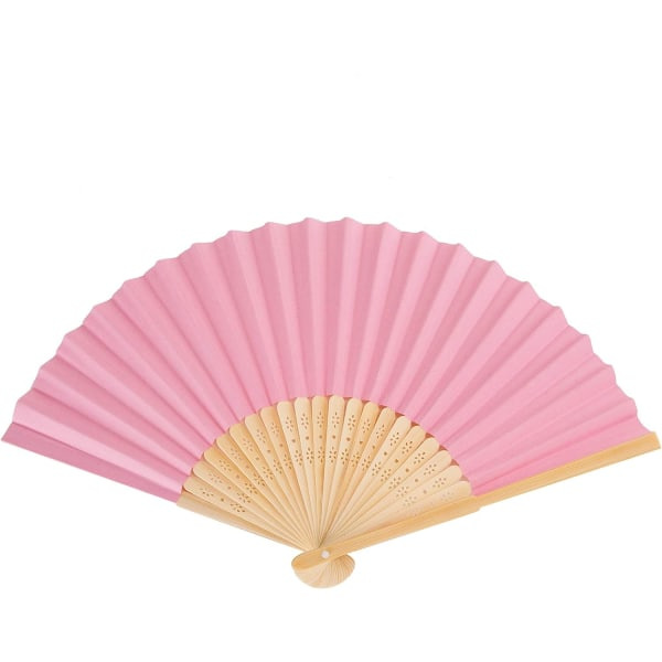 IC NOE 4-pack rosa pappershandfläktar Handfläkt