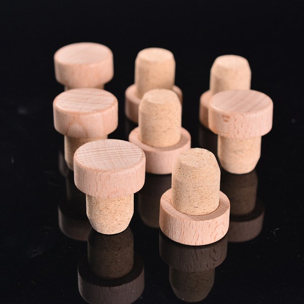 Vinflaskkorkar T-formede korkproppar til vinkork Vinpropp Återanvändbara vinkorkar Vinproppar af træ og gummi Flaskstopp
