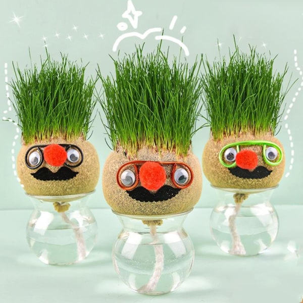 IC Plantepose Potter Grashode Dukkepose Blomsterpotte Skrivebord Radiat Tilfeldig Farge onesize