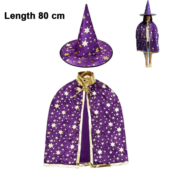 IC Halloween kostym trollkarl Cape Witch Cloak