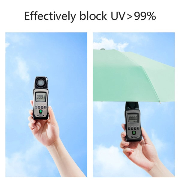 IC Mini Kapsel Paraply Solbeskyttelse og UV-beskyttelse Mørkegrøn One Size