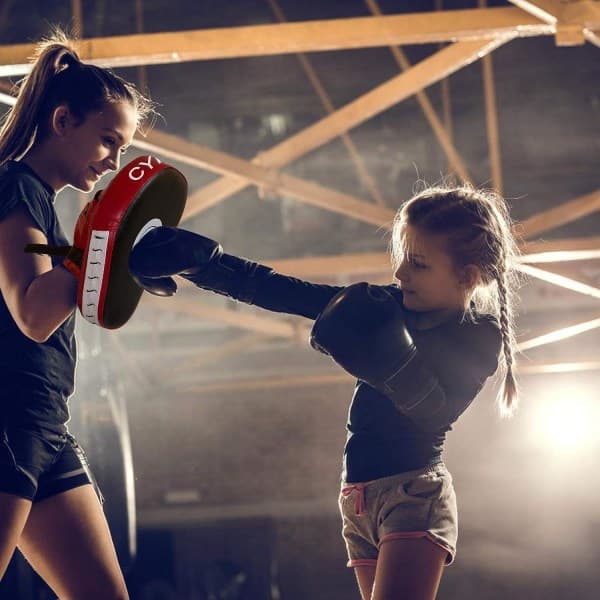 IC Boxningsdynor Böjda Focus Stansvantar Träning Handmål Handskar Träningsfokuskuddar för Kickboxning, Karate