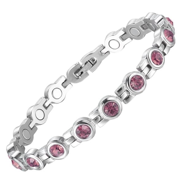 Lymfedrænage magnetisk armbånd til slankning - pink rosa