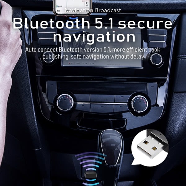 IC Bil Bluetooth 5.1 FM-sändare mottagare Handsfree Call Mini U