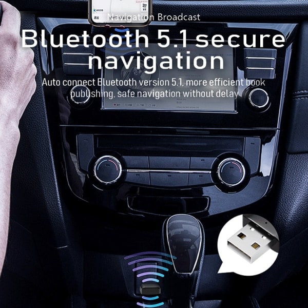 IC Bil Bluetooth 5.1 FM-sender modtager Håndfri Opkald Mini U