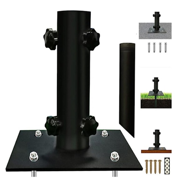 Multifunktionel metal paraplyholder til terrasse/have/veranda, robust bærbar base