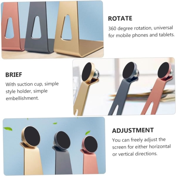 IC 1. Mobiltelefonholder Bordstelefonholder Kickstand til telefon Smartphone Stativ Metal Stativ Bordstelefonbeslag Foldbar Tablet Stativ Legering Grå