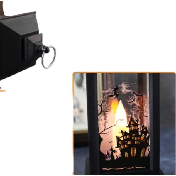 IC Halloween LED-lys Pumpe Hexe Skelet Spøgelygte Hjem Fest Glødende Dekoration Flamme Lys Rekvisit Slot Hexe Pumpe