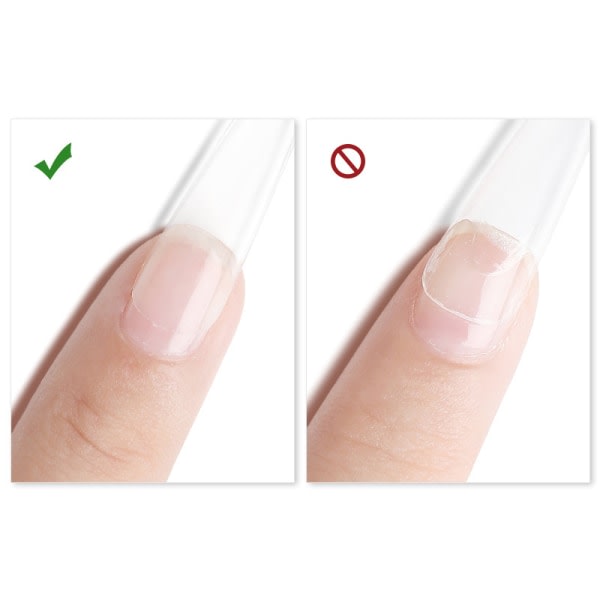 IC Solid Nail Tips Gel Extensions Cover för UV LED Nail Finger