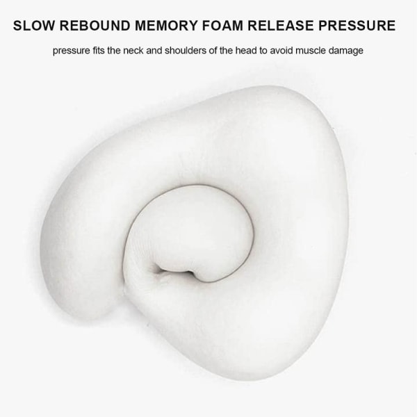IC 28*28 Rum-memory foam U-formet pude til forretningsrejser Pulvergrå