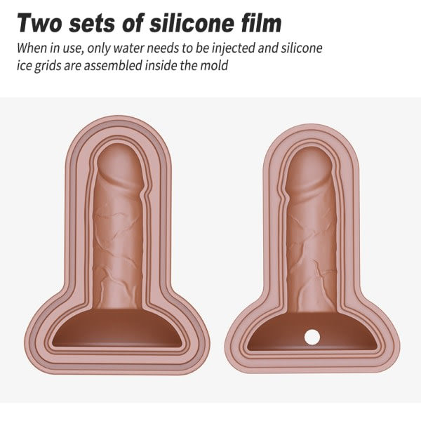 IC Rolig muotti Silikon jäätelömuotti kannella 3d jäätelökone vaaleanruskea