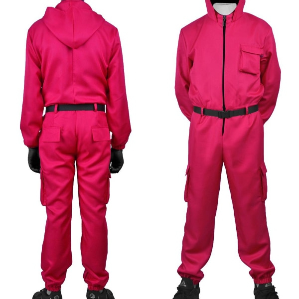 IC Squid Game Maskeraddräkt - Cosplaydräkt Röd xl