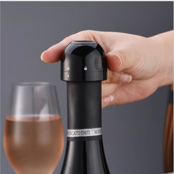 Champagne / Vinkork - Vacuum Seal - Stopper Black