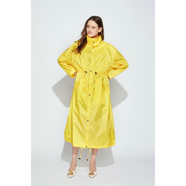 IC Snygg Lang Regnjakke Unisex Regnponcho med Vandttæt Lomme med Klap M