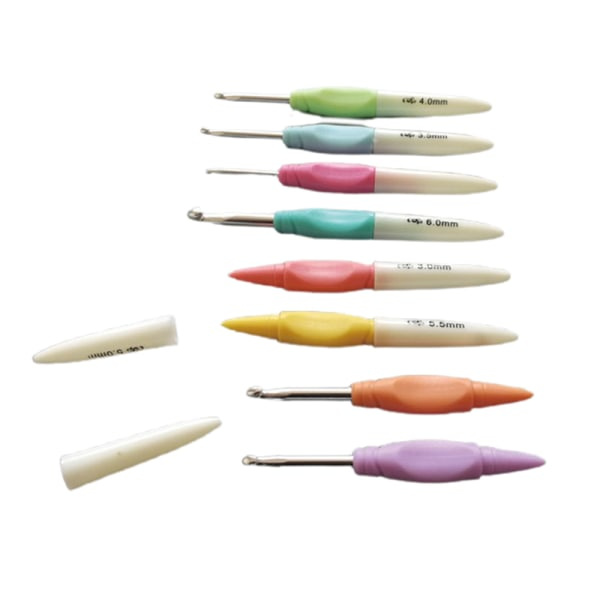 Virknålsset 8 st/ set 2,5-6,0 mm Ergonomiskt set aluminium