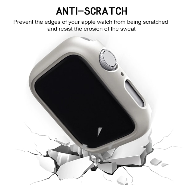 3 st hårt PC-fodral för Apple Watch 45 mm 41 mm 38 mm 42 mm 40 mm 44 mm Matt Bumper Case Ram för iWatch SE 9 8 7 6 5 4 3 2 3pcs 44MM Series SE 6 5 4