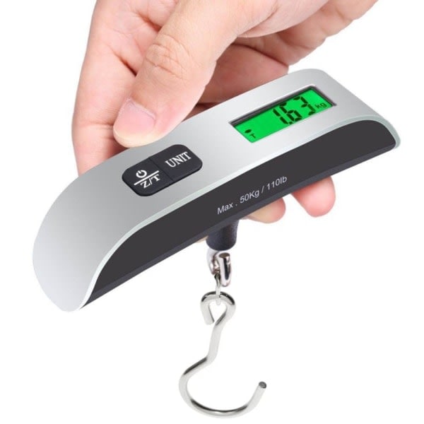 IC LCD digitaalinen riippuva matkatavaravaaka 50 kg taustavalaistuksella matkalaukkuihin