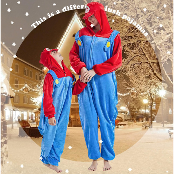 Barn/Unisex Fancy Dress Dyre Kostyme Onesie Pyjamas Jumpsuit Cosplay Kigurumi Jul Halloween Fancy Dress Mario3 100