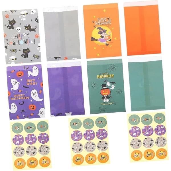 IC 48st Godispåsar Halloween Presentpåsar Snacks Påsar Fest