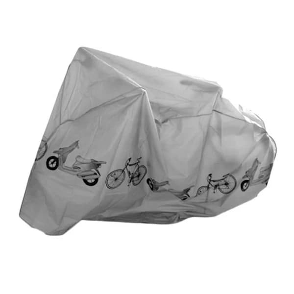 Cykelovertræk Vandtæt UV-resistent Coated Polyester til Udendørs Mountainbikes og Motorcykler Sølv 210x100cm