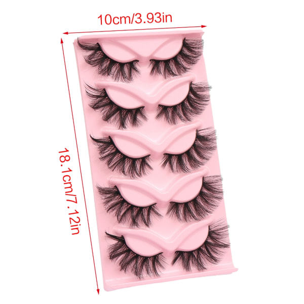 Nya fransar Mink Lösögonfransar Naturligt utseende Wispy Clear lash Band Falska ögonfransar Fluffiga 3D Curly Strip Cat Eye Fransar 9D541