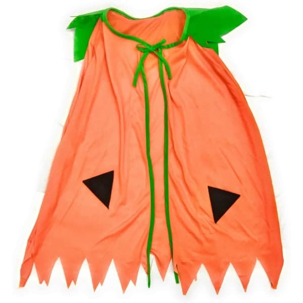 IC Græskar kappe Halloween kostume til børn og drenge og piger (kappe + græskarpakke)