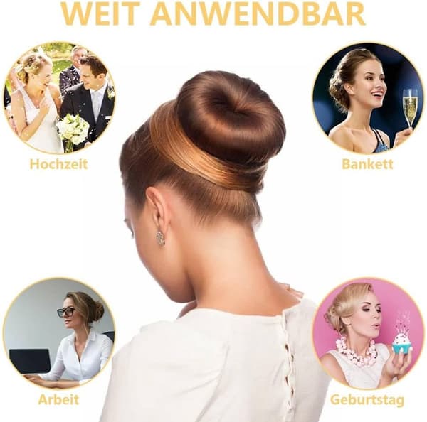 24 - Donuts - Håraccessories - Hårspænder - Magic - Maker - Skridsikre - klips - piger - Hårstylingværktøj - Guldfarvede - formede