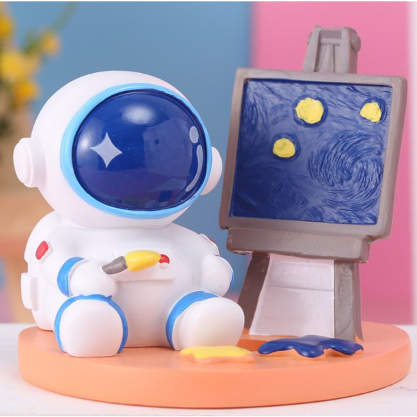 IC Happy Planet Blind Box Kreativ Rummandragt Astronaut Blind Box Dukke Tide Play Figur (Happy Planet Helt Sæt med 4 Sæt)