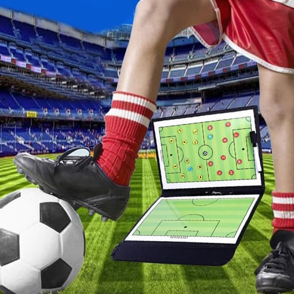 Bärbar magnetisk fotbollstaktiktavla Vikbar