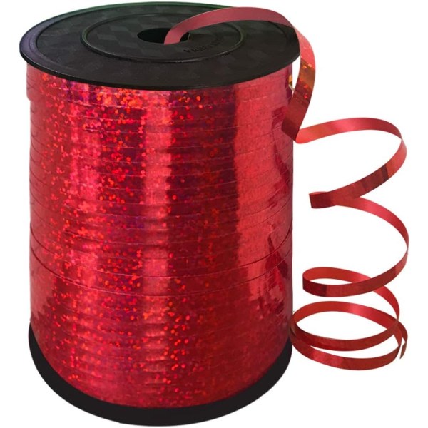 IC 500 yards rött krusad lockband glänsande metallisk balllong