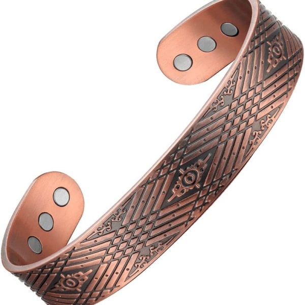 IC CNE Bredt kobberarmbånd for menn Viking Smykker Magnet