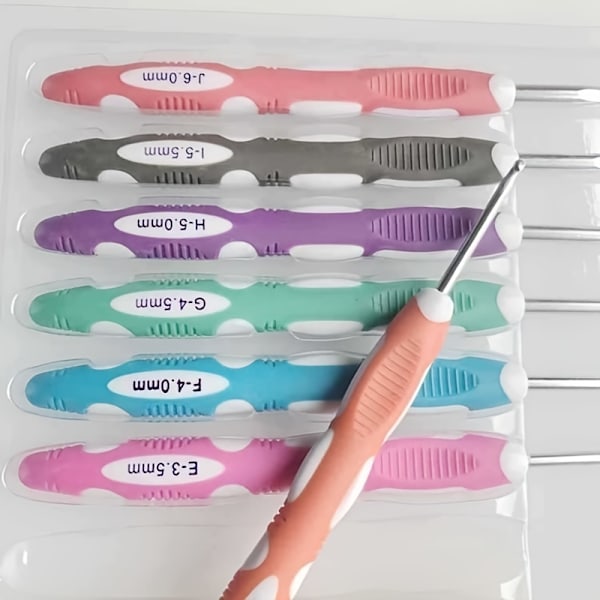 1/9 st 2,0 mm-6,0 mm Sy- och sticktillbehör Ergonomisk set Virknålar Sticknålar Sytillbehör