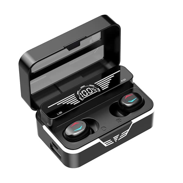 IC Trådløse in-ear-øretelefoner Bluetooth -headset Lang batteritid sta black