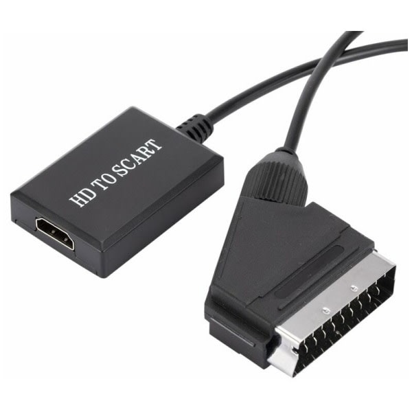 HDMI till SCART-omvandlare HD 1080p ljudvideoadapter för HDMI till SCART Sky Box Stb