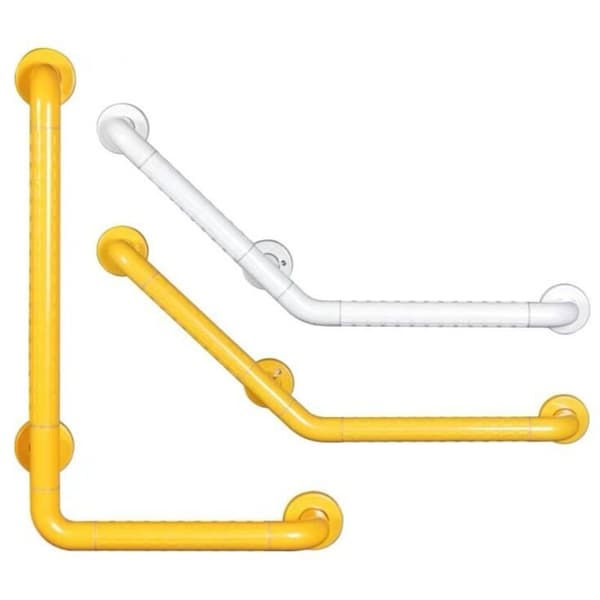 Basic 135° Vinklad Stödhandtag Armstöd 45cm (Vit) 3 fot..DEBUNS