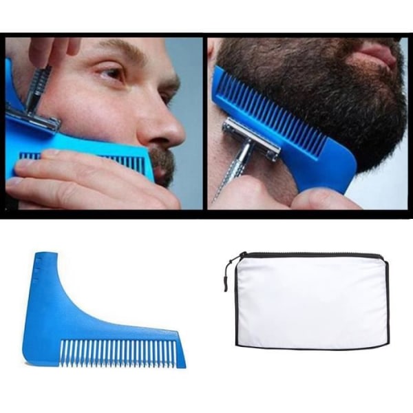Skäggförkläde skägghaklappshårfångarcape med skäggkonturkam och bärväska IC