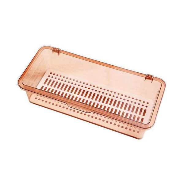 IC Transparent Makeupbørste Opbevaringsboks Støvtæt Beauty Egg Lipst Pink
