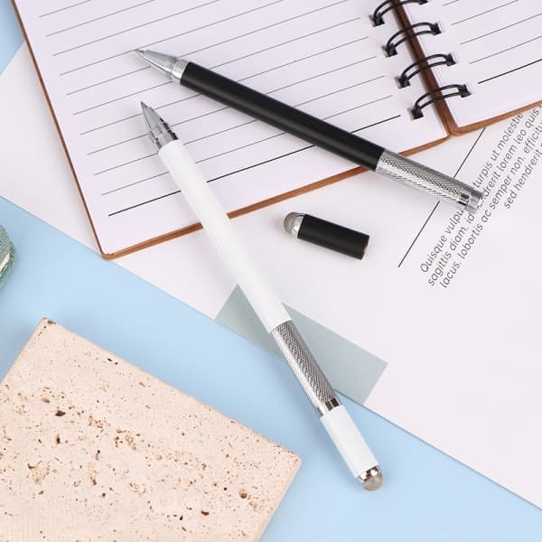 IC 3 i 1 pen til smartphone tablet tyk tynd tegnepen Hvid