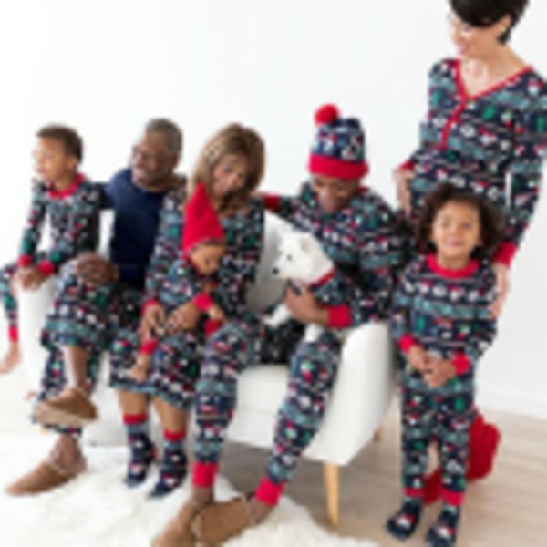 IC Jul familj matchande sett Pyjamas Sovkläder Xmas PJs Set mom S
