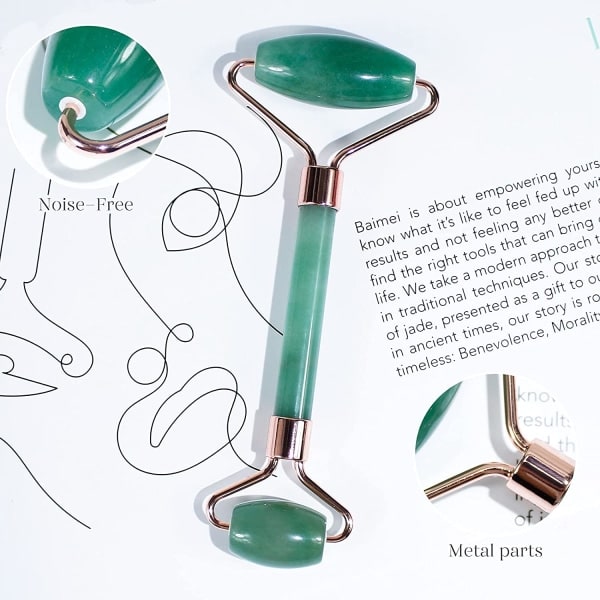 IC Jade Roller & Gua Sha, Kasvorulla, Kasvokauneusrulla - Vihreä