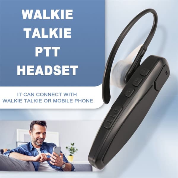 Trådløs Walkie Talkie Bluetooth PTT Headset Håndfri Øretelefon K Stik til Mikrofonadapter