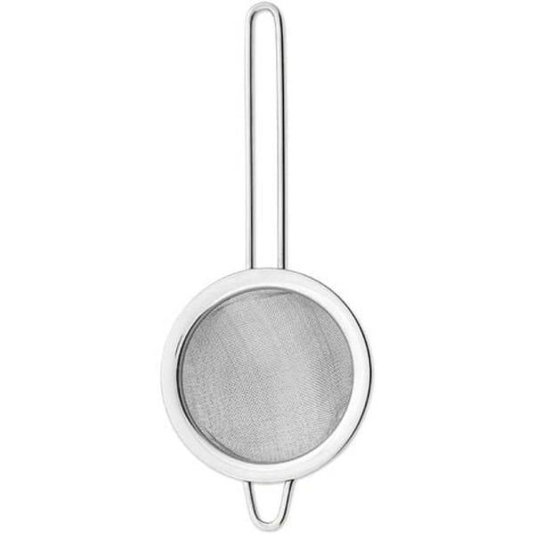 IC Rustfrit tefilter diameter: 75 mm, sølvfarvet