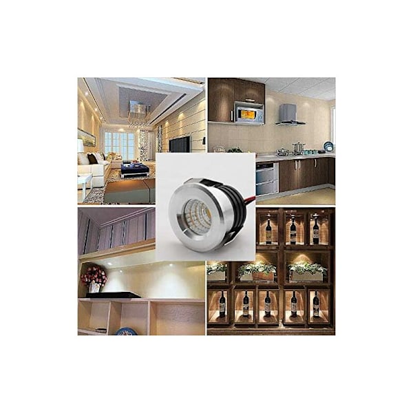 x Mini LED Innfelte Spotlights 3W LED Varmhvit For Utstillingsvindu Innendørs Stasjonsbelysning Gipsplater Inkl. Separat Transformator