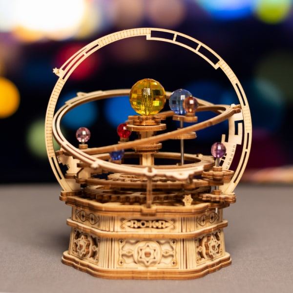 IC Træ Model Kit 3D Puslespil Mekanisk Musikboks