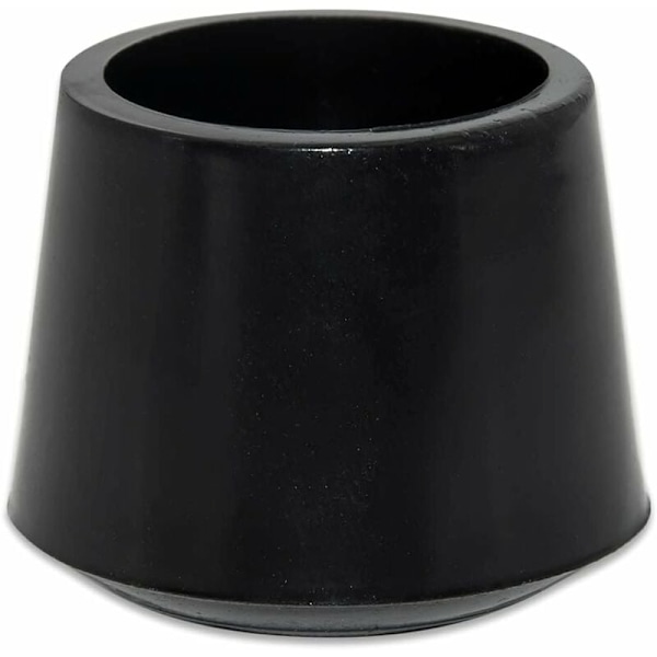 Sæt med 4 Runde Skridsikre Syntetiske Gummi Stolben Hætter 30mm, 3,0cm Diameter, Sort
