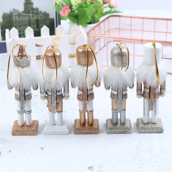 IC 1 stk 12cm Træ Nøddeknækker Solid Figur Model Dukke Ha farverig 1stk