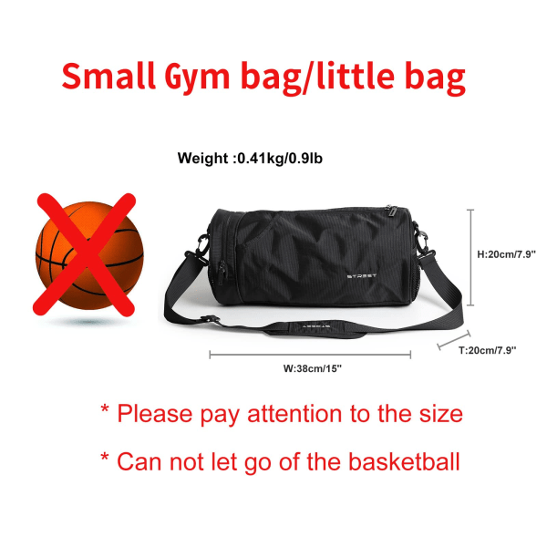 IC Gymväska för män och kvinnor Träningsväskor Herr Gymväska Svart, X-Small