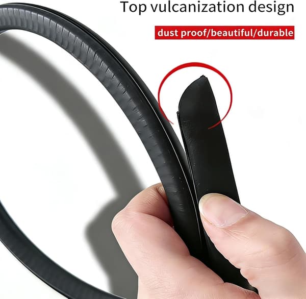 2 stycken tätningslist för bil B-stolpe - EPDM - 80 cm - svart