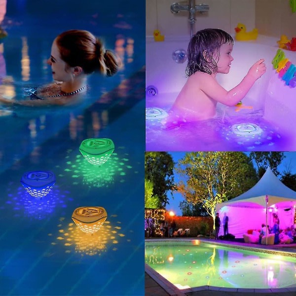 IC LED-kylpyamme Disco Light - vedenalainen kylpyammelamppu lapsille, kelluva lampun, vedenpitävä vedenalainen lamppu