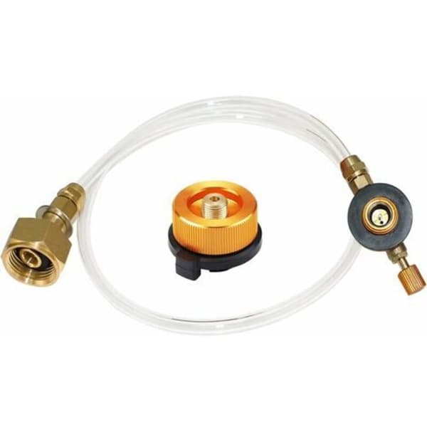 Gasspatronadapter for utendørs gasskomfyr, camping og bobil LPG-dyseadapter, flat sylinderflaskeadapter